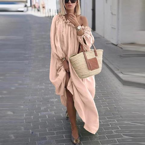 LOU-ANN | Boho Breeze Off-Shoulder Jurk – Zomerse Musthave in 8 Kleuren