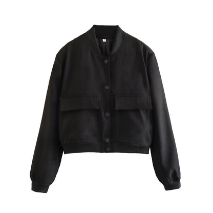 PAULIEN | Cropped Bomberjack Dames – met Drukknoopsluiting
