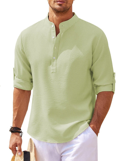 MAX | Casual Henley Shirt voor Mannen – Comfort en Stijl Gecombineerd!