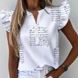 MARILYN | Ruffle Mouw Top – Vrouwelijke Flair met Comfort