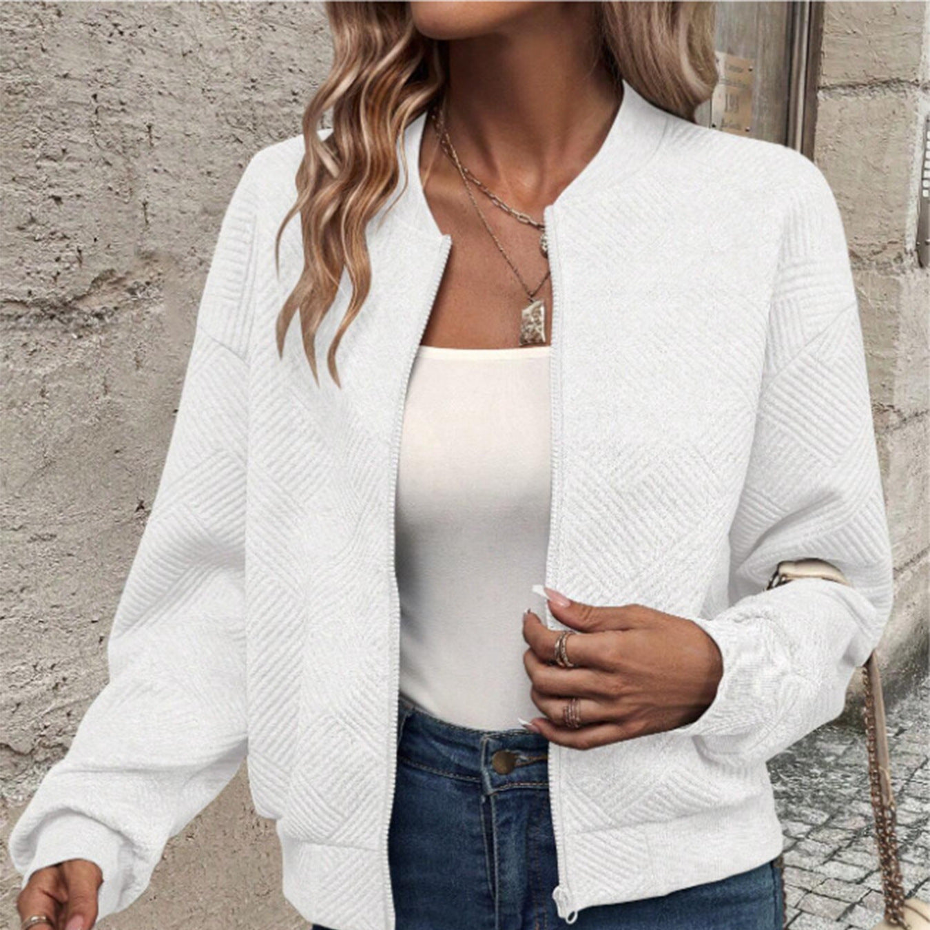 LIZETTE | Zachte Gebreide Bomberjas – Comfort & Stijl in één