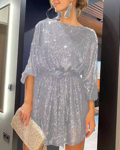 CARICE | Paillettenjurk Dames – Feestelijke Glitterjurk met Elegante Pasvorm in Diverse Kleuren
