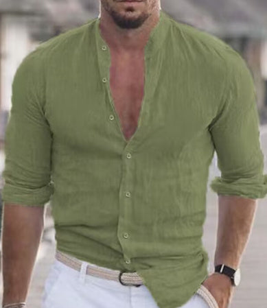 MATTHIEU | Linnen Longsleeve Shirt – Licht, Ademend & Stijlvol