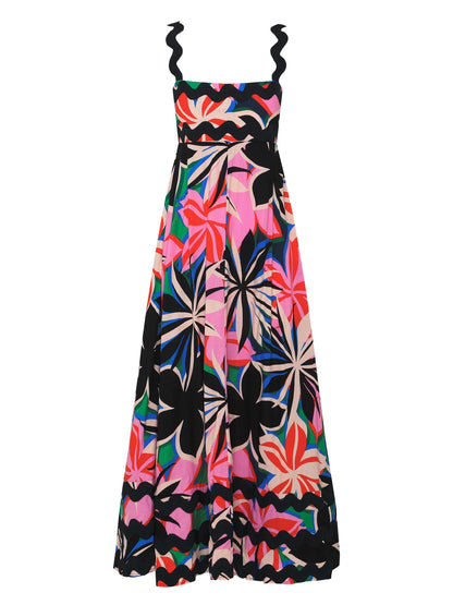 EMA | Scallop Maxi Jurk – Zomerse Flair met Speelse Schouderdetails