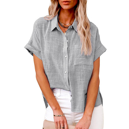 LILY | Casual Blouse met Korte Mouwen – Fris, Vrouwelijk & Perfect voor Elke Dag