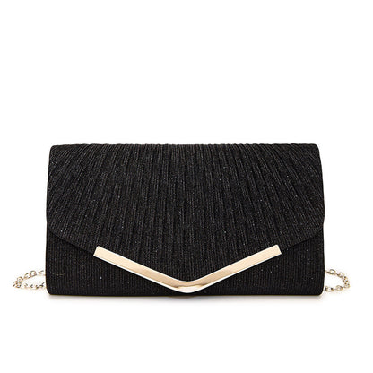 KHEIRA | Glitter Avondtas – Luxe Clutch met Gouden Details