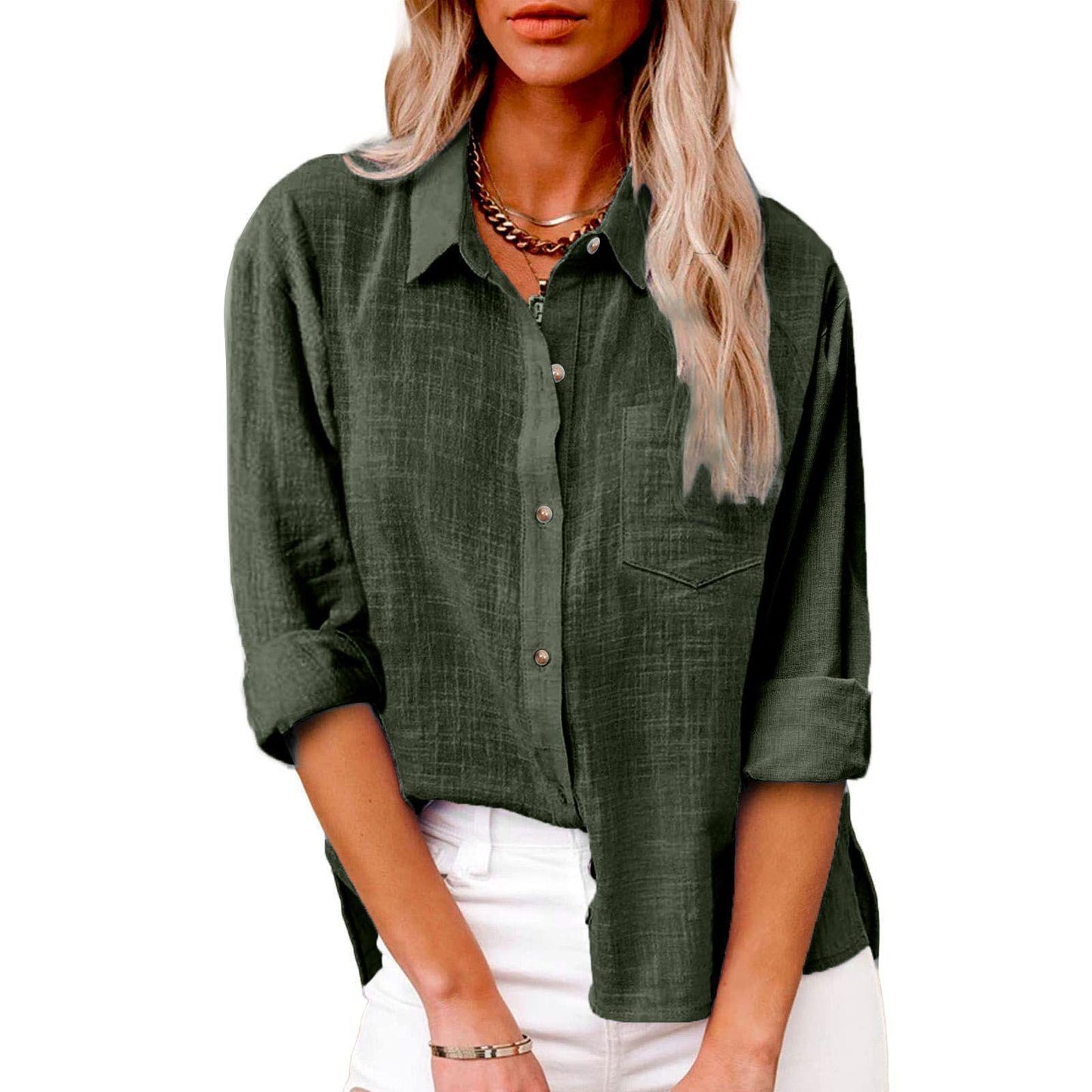 DANIQUE | Casual Blouse met Knoopsluiting – Tijdloos, Stijlvol & Comfortabel