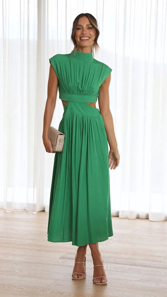 ELITA | Cut-Out Midi Jurk – Elegantie met een Moderne Twist