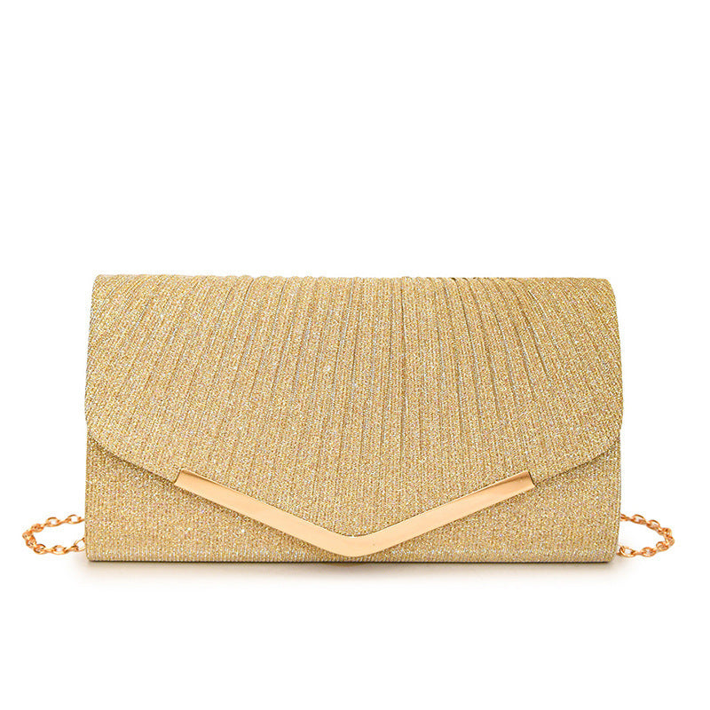 KHEIRA | Glitter Avondtas – Luxe Clutch met Gouden Details