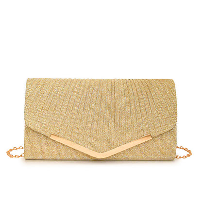 KHEIRA | Glitter Avondtas – Luxe Clutch met Gouden Details