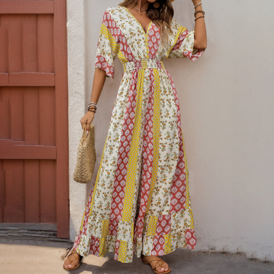 ANNIA | Boho Jumpsuit met Bloemenprint – Comfort & Karakter