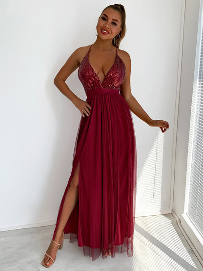TOSCANE | Gala Tulle Jurk met Pailletten – Glamour & Elegantie