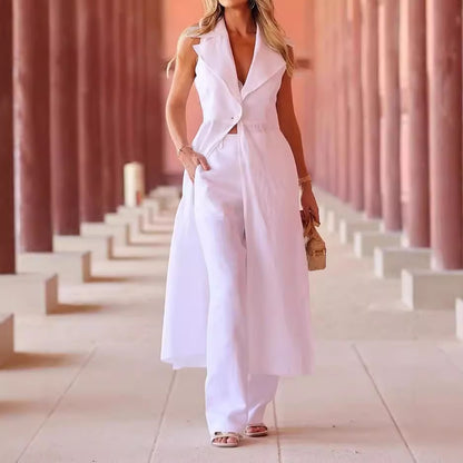 NINKE | Chique Witte Blazer Jumpsuit – Elegantie in één stuk