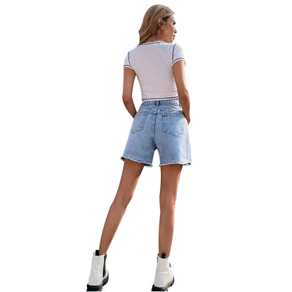 FATIMA | Rock jouw zomerse look met deze high waist denim short!