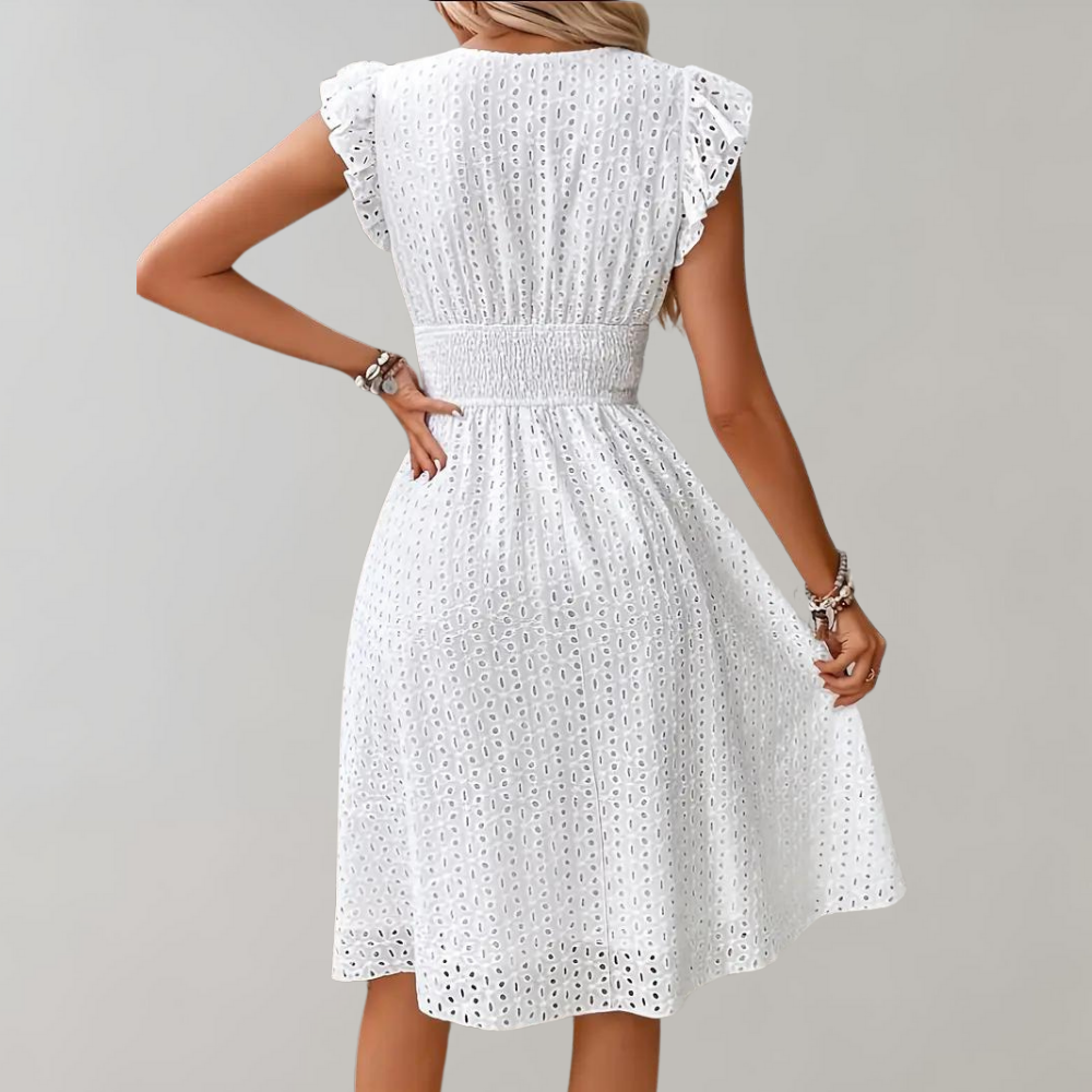 HÉLÈNE | De Perfecte Witte Zomerjurk voor Elegantie en Comfort