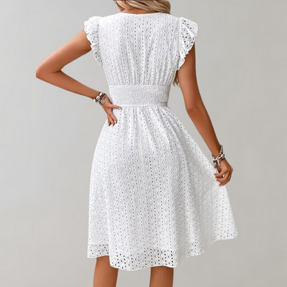 HÉLÈNE | De Perfecte Witte Zomerjurk voor Elegantie en Comfort