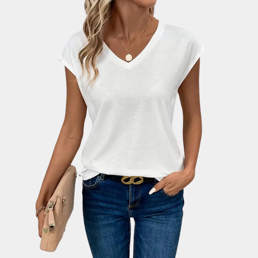 IRIS | Het Perfecte Casual T-Shirt met V-Hals voor Elke Gelegenheid