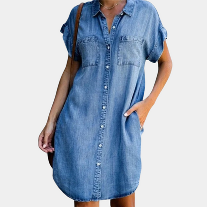 ANOUK | Denim Overhemdjurk – Casual & Comfortabel