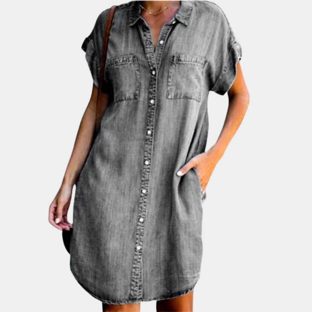 ANOUK | Denim Overhemdjurk – Casual & Comfortabel