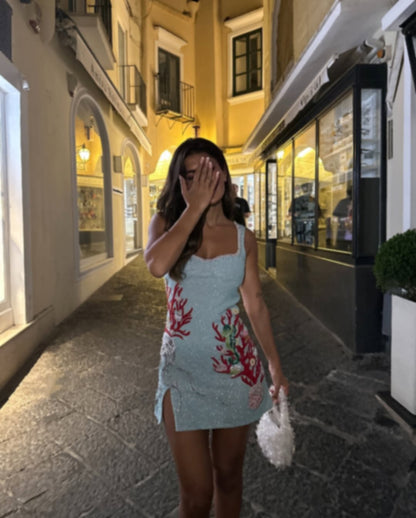 JENNIFER | Ocean Vibes Mini Dress – Verleidelijk & zomers met zeethema