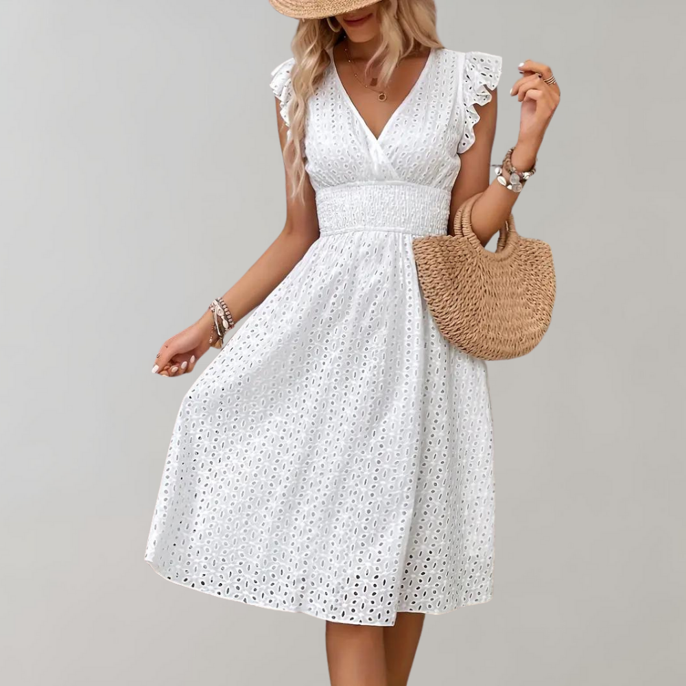 HÉLÈNE | De Perfecte Witte Zomerjurk voor Elegantie en Comfort