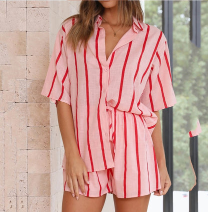 CLARICE | Gestreepte Linnen Set – Casual Zomers Comfort