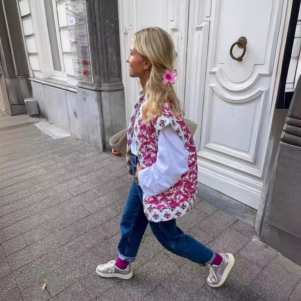 SUDE Boho | Chic Gilet – Geborduurd Bloemenvest