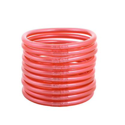 LIZZ | Gouden Bangle Armbanden Set – Siliconen Glamour