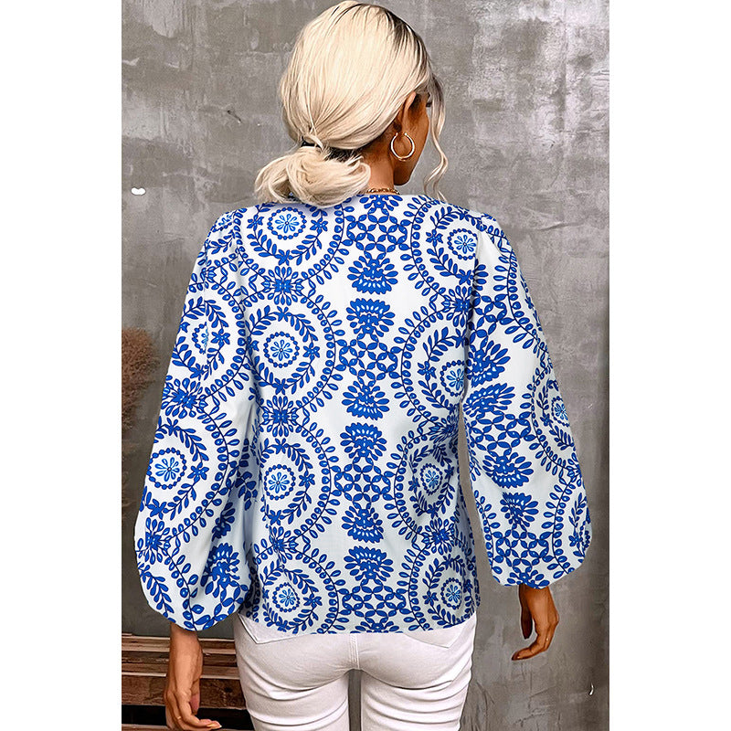 MAGALY | Boho Print Blouse – Stijlvolle Eyecatcher voor Elke Dag