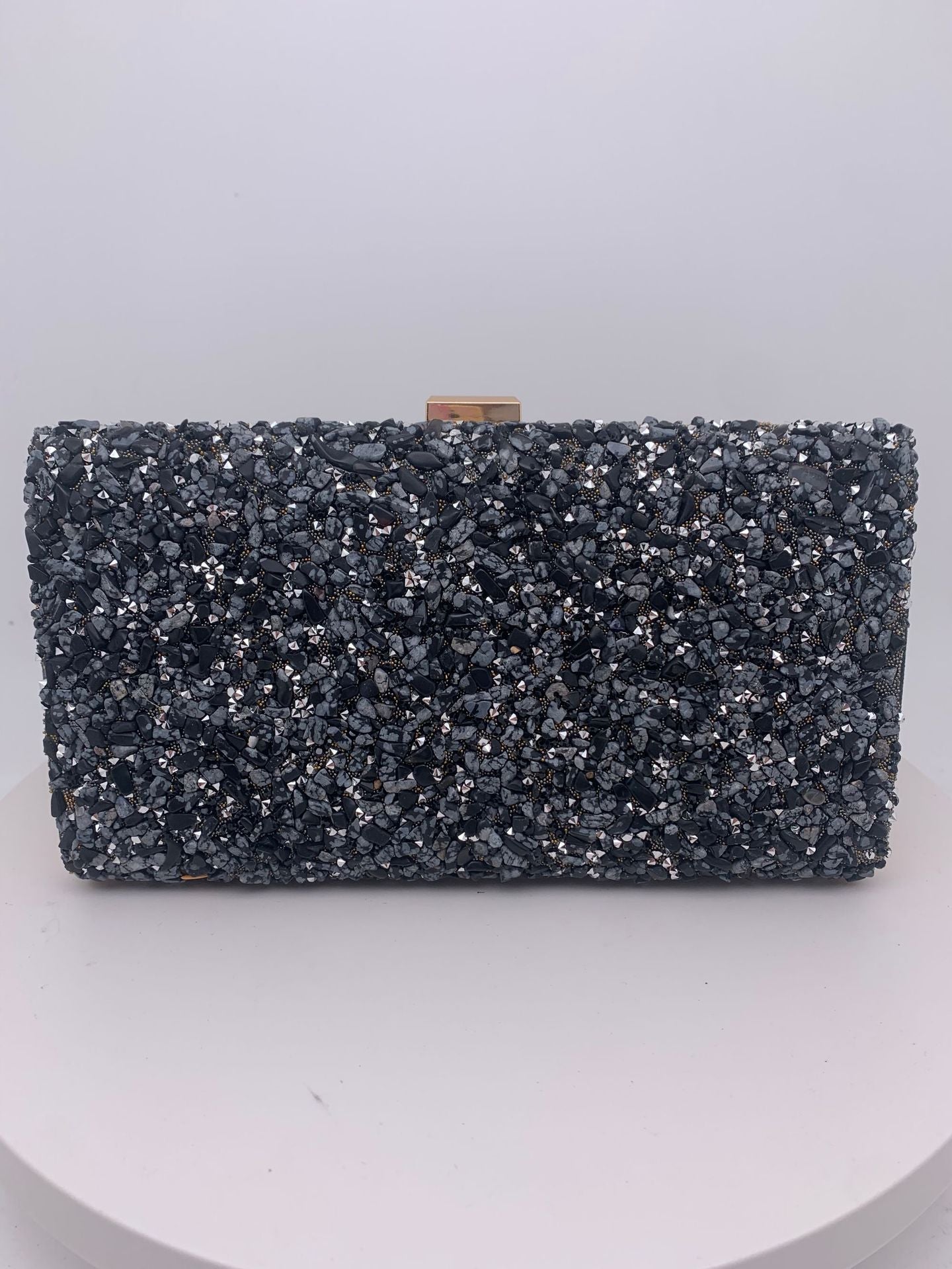 CASSY | Glinsterende Party Clutch – Luxe Handtas met Edelsteenlook