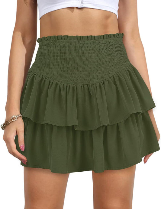ALICIYA | Korte Tule Rok Dames – Elastische Tailleband en Luchtige Lagen