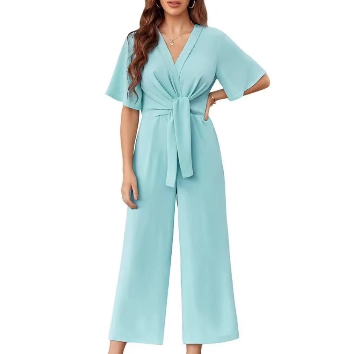 CLAUDETTE | Elegante Jumpsuit met Strikceintuur – Comfort Chic in Meerdere Kleuren