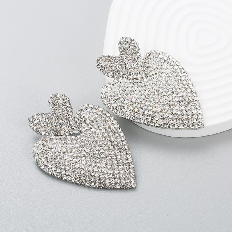 SERINE | Statement Strass Oorbellen in Hartvorm – Kleurrijk, Glamorous & Feestelijk
