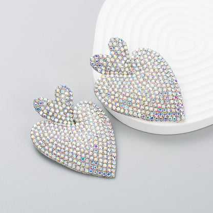 SERINE | Statement Strass Oorbellen in Hartvorm – Kleurrijk, Glamorous & Feestelijk