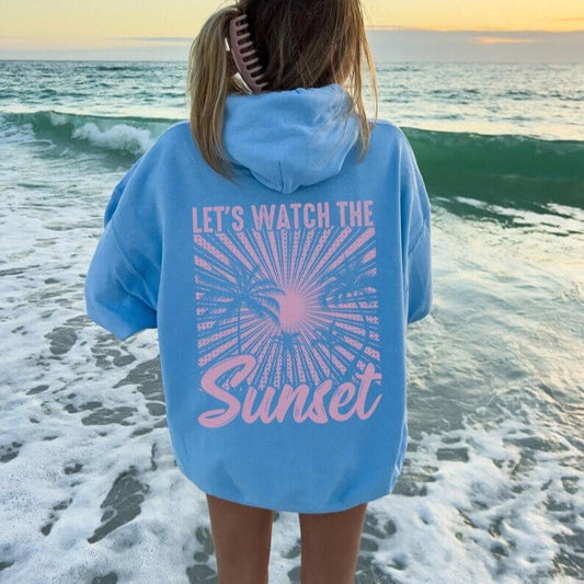 LIS | Zomer Hoodie Dames – “Happiness Comes in Waves” Surf Trui voor Frisse Avonden