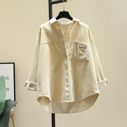 EVY | Trendy Corduroy Blouse Dames - Oversized Blouse