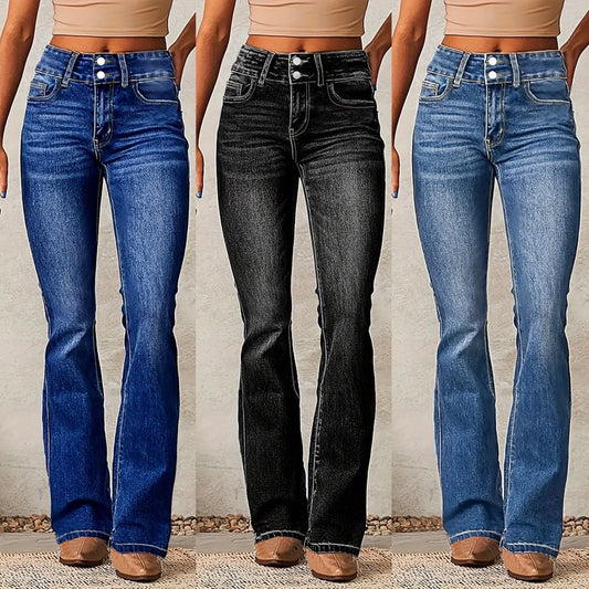 ALIX | High Waist Flared Jeans – Spijkerbroek met Uitslaande Pijpen