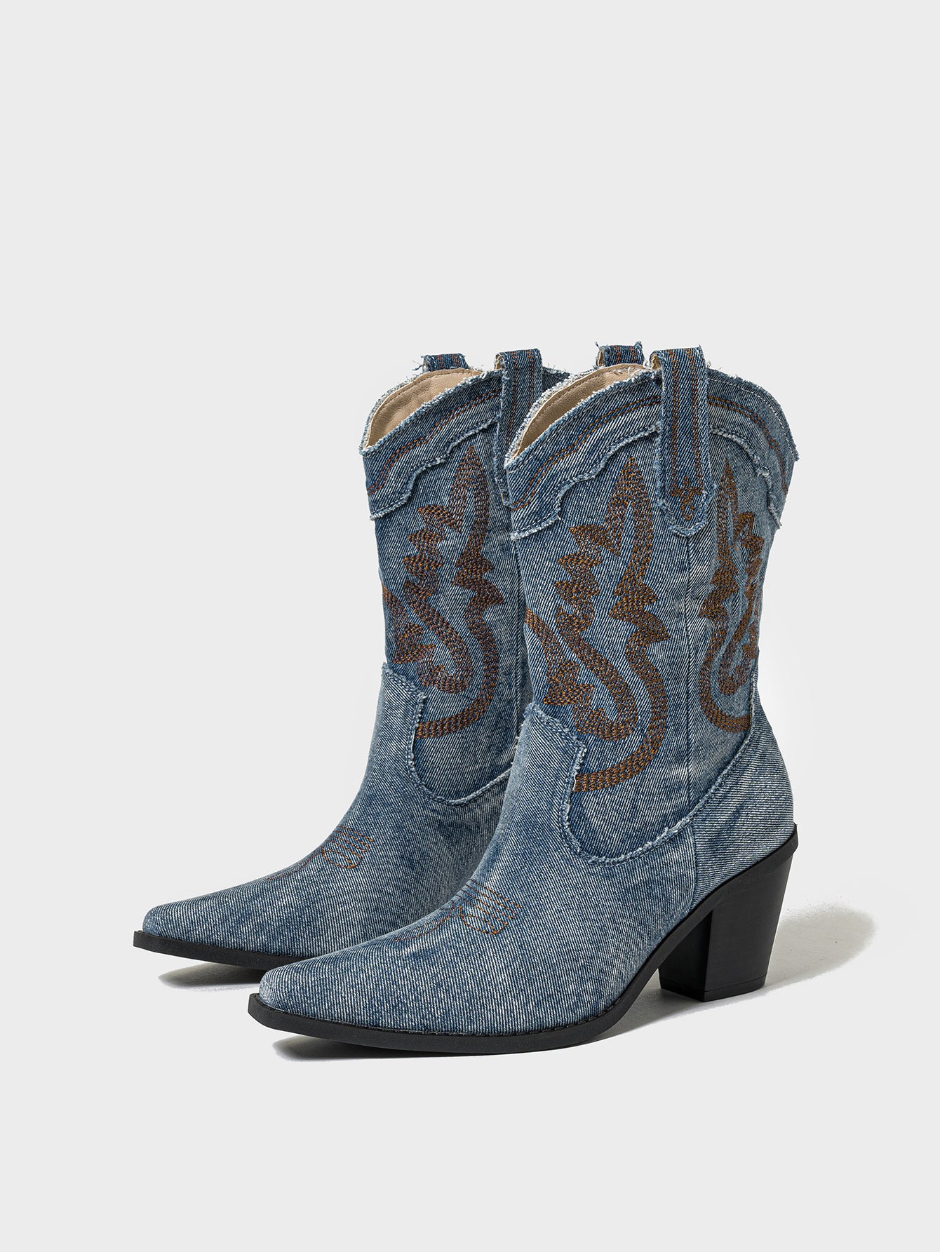 ALISA | Denim Western Boots – Dé Eyecatcher voor Elke Fashionista!
