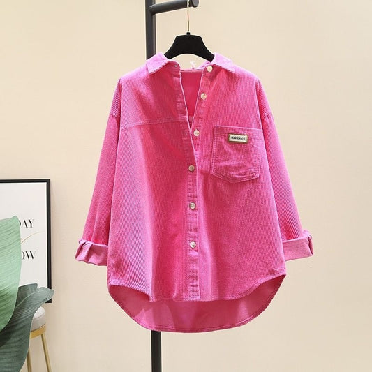 EVY | Trendy Corduroy Blouse Dames - Oversized Blouse