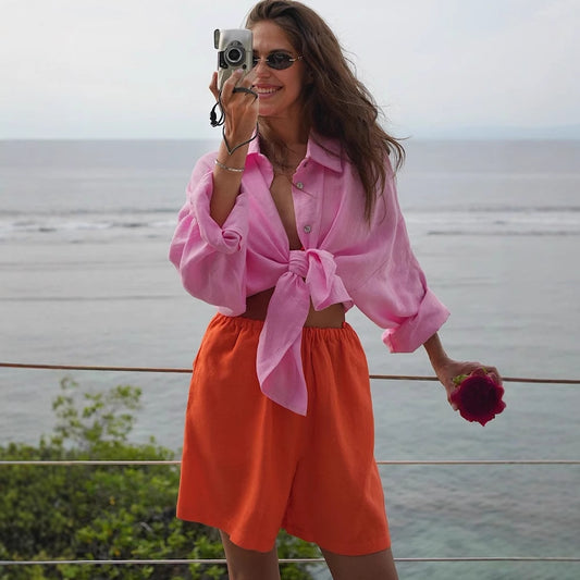MAGALI | Luxe Linnen Look – Oversized Dames Blouse