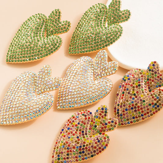 SERINE | Statement Strass Oorbellen in Hartvorm – Kleurrijk, Glamorous & Feestelijk