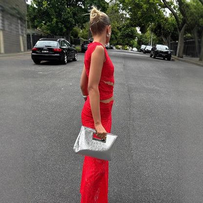 ROSIE | Red Lace Twee - Delige Set – Verleidelijk, Chic & Vol Power