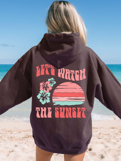 LIS | Zomer Hoodie Dames – “Happiness Comes in Waves” Surf Trui voor Frisse Avonden