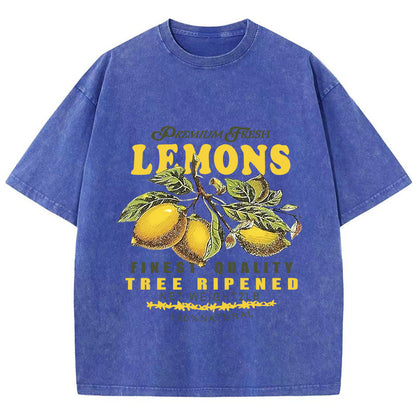 MYRA | T-shirt met Citroenprint – Premium Fresh Lemons