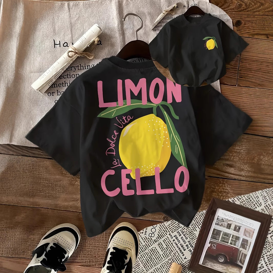SAMMIE | Limoncello T-shirt Dames – Zomers Shirt met Citroenprint en La Dolce Vita Tekst