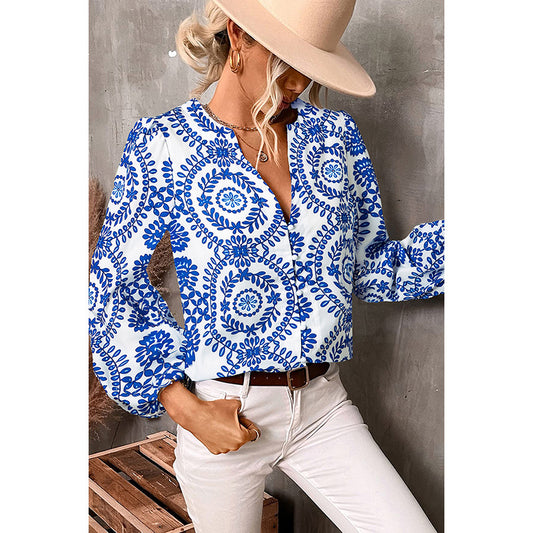 MAGALY | Boho Print Blouse – Stijlvolle Eyecatcher voor Elke Dag
