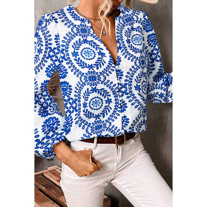 MAGALY | Boho Print Blouse – Stijlvolle Eyecatcher voor Elke Dag