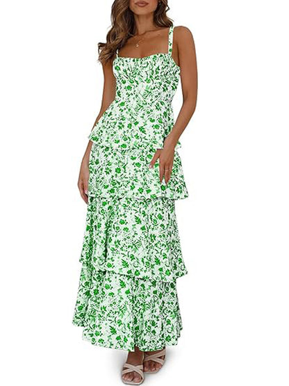 LOÏS | Mouwloze Zomerjurk met Laagjes, Open Rug & Strik