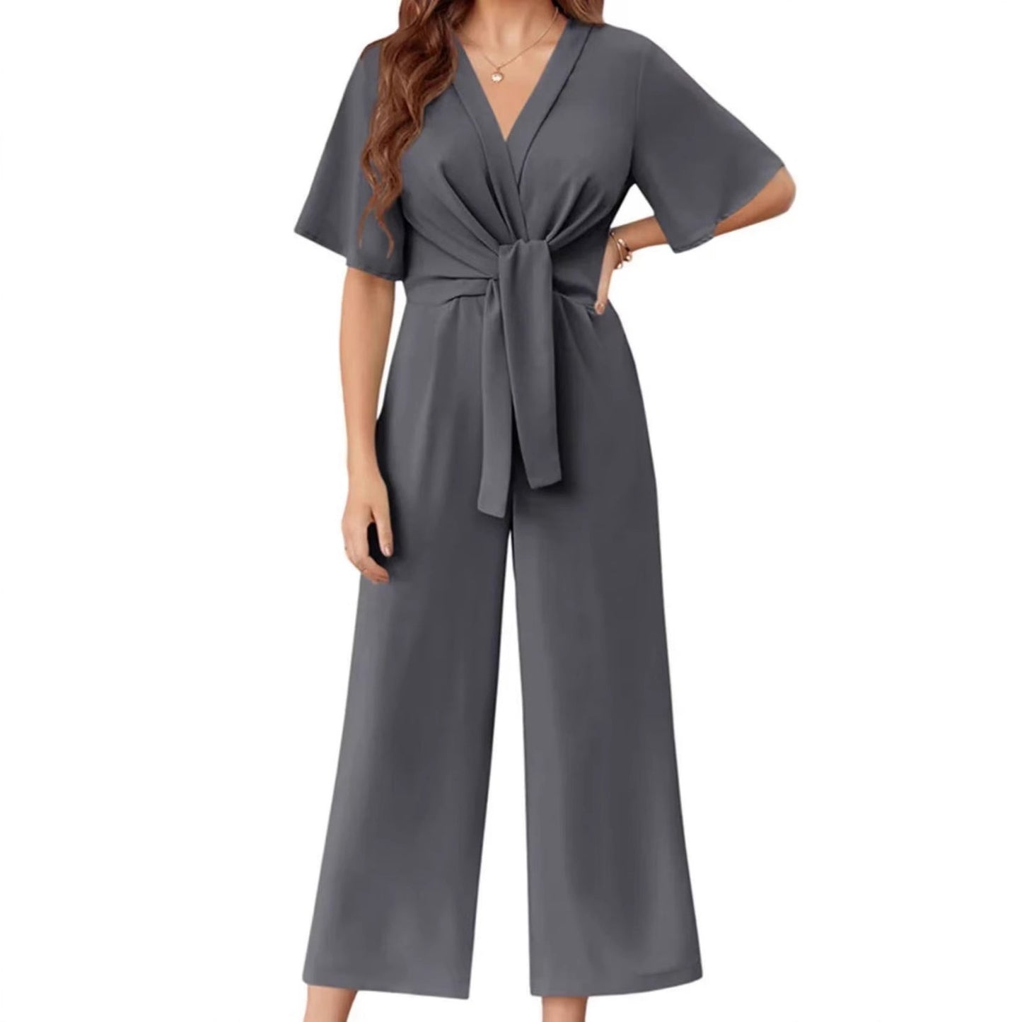 CLAUDETTE | Elegante Jumpsuit met Strikceintuur – Comfort Chic in Meerdere Kleuren