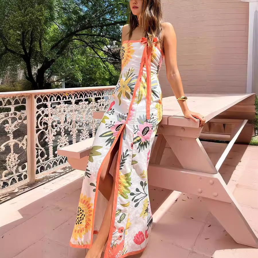 LENNE | Zomerse Bandeau Jurk met Bloemenprint – Vrouwelijke Eyecatcher